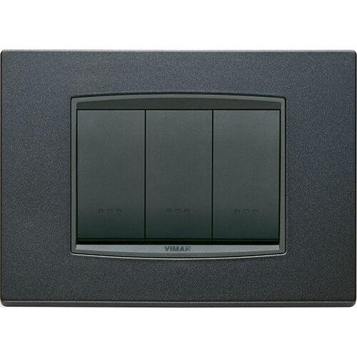Vimar - Eikon 20653 Classic Cover Plate - 3 Module, Metal - Apollo Lighting