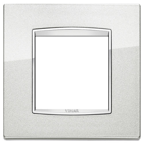 Vimar - Eikon 20642 Classic Cover Plate - 2 Module, Die-Cast Metal - Apollo Lighting