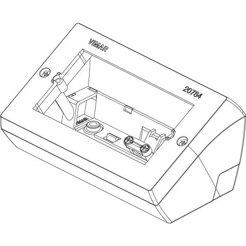 Vimar Eikon Table Mounting Box, 4-Module, IP20, Plastic