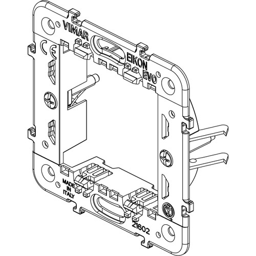 Vimar Eikon Mounting Frame and Protection Cover, 2-Module, 71 mm Centers