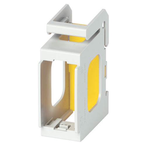 Vimar Eikon/Arké/Plana DIN Rail Mounting Frame, 1M, TH35, RAL 7035, Isolating Lining