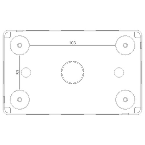Vimar Isoset 4-Module Surface Mounting Box, For Eikon and Plana Series, IP40, Grey, Plastic - Apollo Lighting