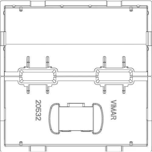 Vimar Eikon Interchangeable 2-Module Button, Thermoplastic