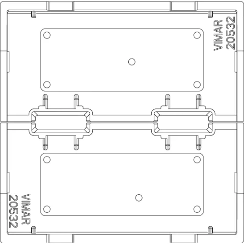 Vimar Eikon Interchangeable 2-Module Button, Thermoplastic