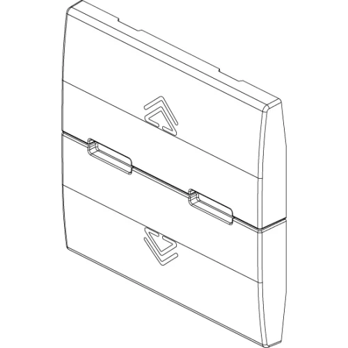 Vimar Eikon Interchangeable 2-Module Button, Thermoplastic