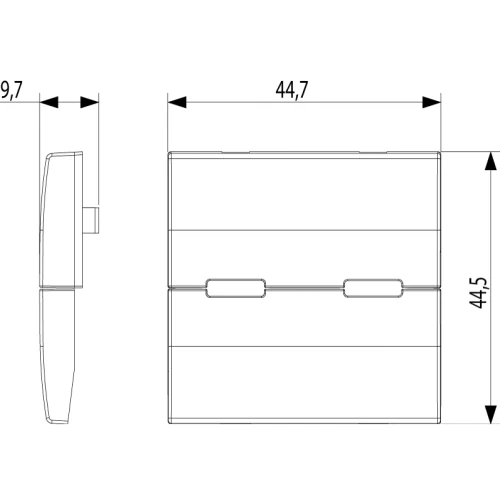 Vimar Eikon Interchangeable 2-Module Button, Thermoplastic