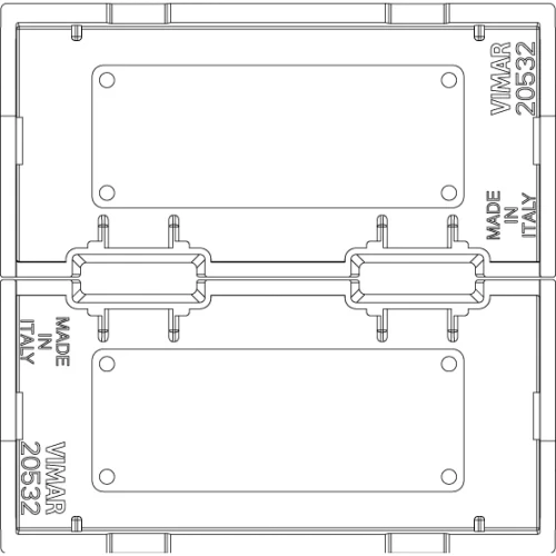 Vimar Eikon Interchangeable 2-Module Button, Thermoplastic