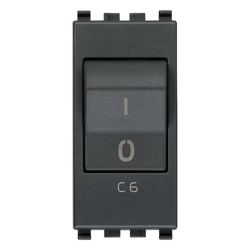 Vimar Eikon Miniature Circuit Breaker, 1P+N, C Curve, 120-230V AC, 50-60 Hz, IP40, 1 Module