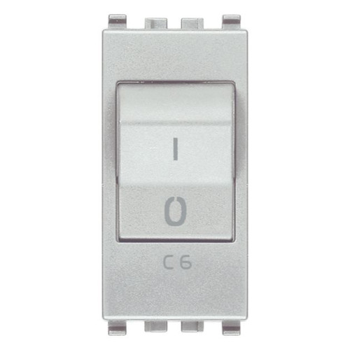 Vimar Eikon Miniature Circuit Breaker, 1P+N, C Curve, 120-230V AC, 50-60 Hz, IP40, 1 Module