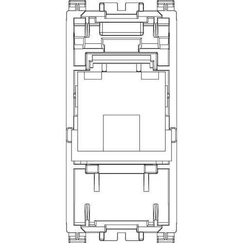Vimar Arké RJ45 Cat5e Avaya UTP Socket Outlet, MPS100E Connector, T568A/B, IDC Terminals, Grey - Apollo Lighting