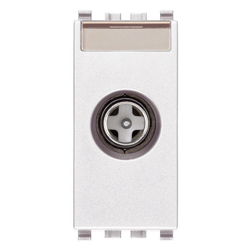 Vimar Eikon TV-RD-SAT Coaxial Socket Outlet, 5-2400 MHz, Male Connector