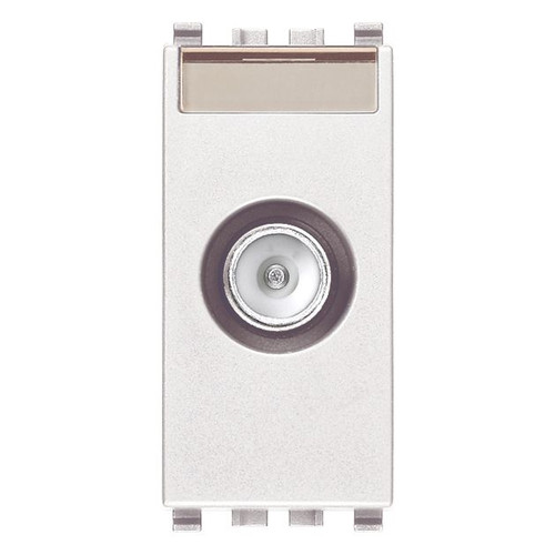 Vimar Eikon TV-RD-SAT Coaxial Socket Outlet, 5-2400 MHz, Male Connector