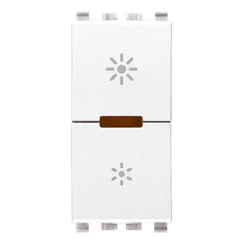 Vimar - Eikon 20135.1 Universal Master Dimmer Push Button - Plastic, Phase-Cutting - Apollo Lighting