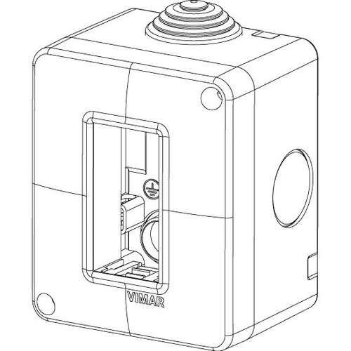 Vimar - Mounting Box - Grey, Plastic (VM14801) - Apollo Lighting