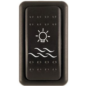Lumishore - Lumi-Switch Rocker Switch - 2 Speed Strobe, Color Fade, 9-31V, IP68, Black (LM600202)