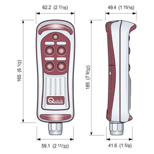 Quick Marine - Hand Held Windlass Remote - Watertight (IP67) - 6-30V, 4A