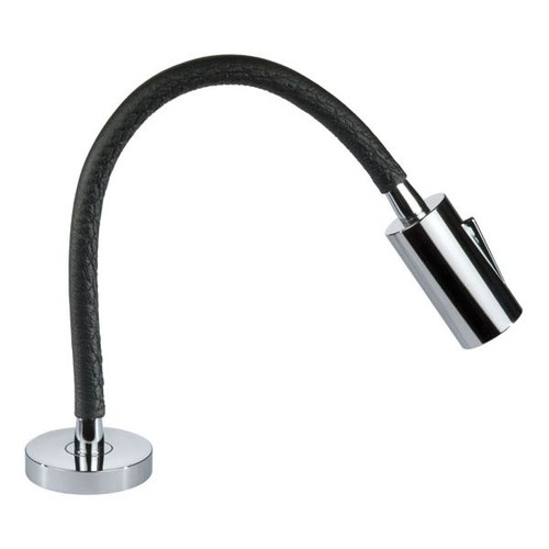 Quick Marine - Audrey LED Reading Light (Daylight, 10/30V, Black Leather, Chromed Finish) (FASP1181TVCFA00)
