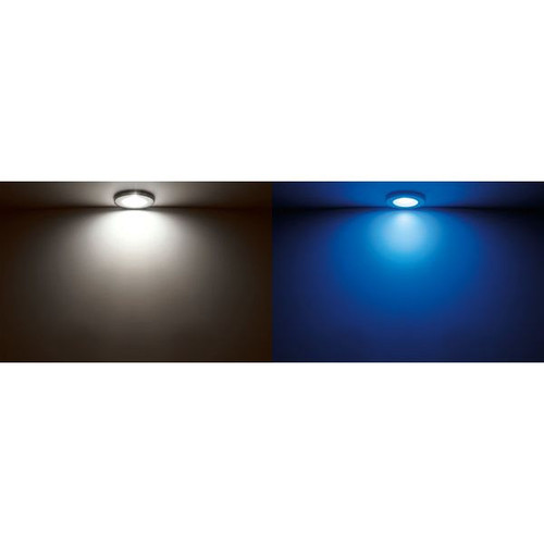 Quick Marine - Edwin C Dual IP40 LED Downlight (Warm White/Blue, 2+2W, 10/30V, Satin) (FASP3432S0CCA00)