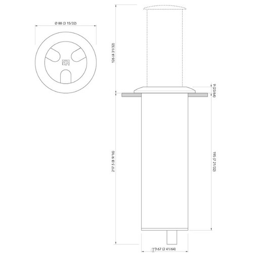 Quick Marine - Secret Light 6W LED Retractable Lamp (RGBW QCC, 24V, Stainless Steel) (FASP3564X18BA00)