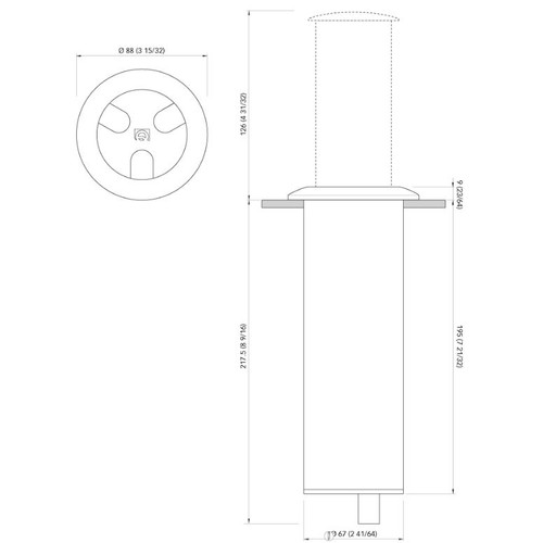 Quick Marine - Secret Light 6W LED Retractable Lamp (RGBW QCC, 24V, Stainless Steel) (FASP4072X18BD00)
