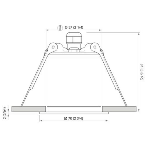 Quick Marine - Palladio Q70 LED Downlight (Warm White, 7W, 10/30V, Stainless Steel 25B) (FASP5561X12BA00)