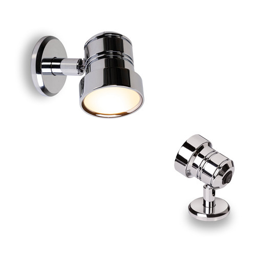 BCM - Philly Adjustable Reading Light - Chrome, 3W, 8-32VDC, 3000K, Warm White, IP40, 180Lm (BCM2186K-I-3)