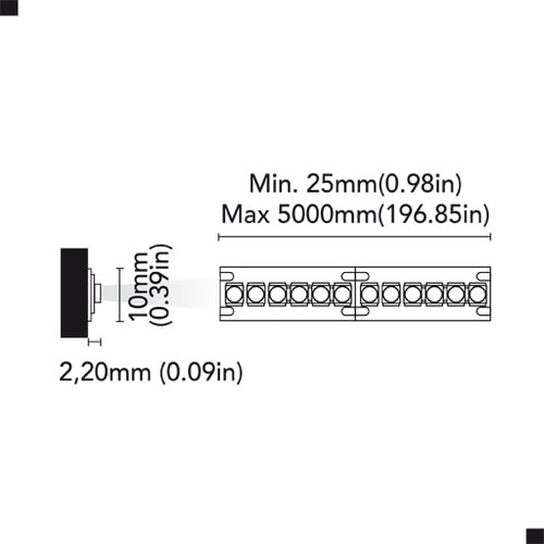 BCM - Flex Led Two 240 Tape Light - 3000K, 24V, IP40, 20W, Warm White (BCM3337-240T5M3)