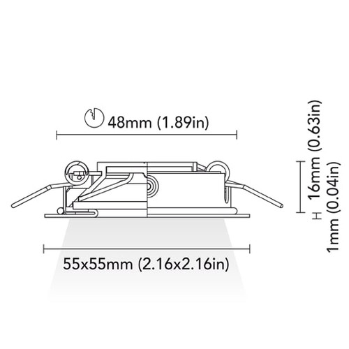 BCM - Venice 55 Downlight - 1.5W, 3000K Warm White, 8-32V, IP66, 67Lm