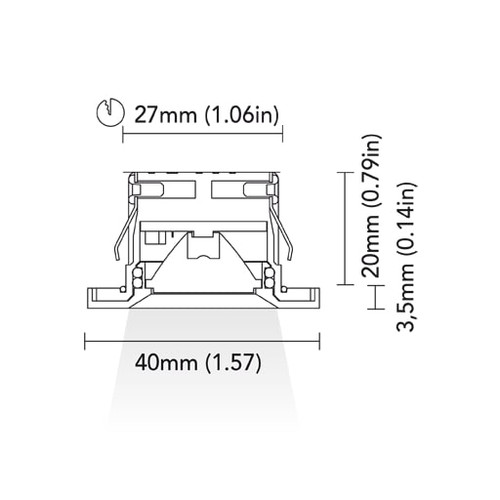 BCM - Tampa 40 Courtesy Light - 1.5W, 8-32V, IP66, Medium Beam