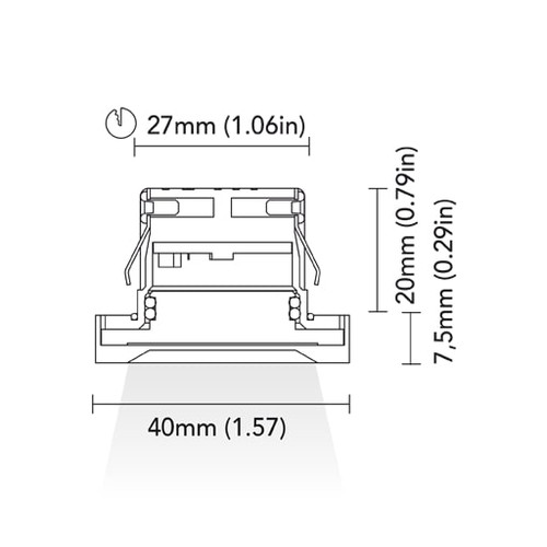 BCM - SAVANNAH 40 Courtesy Light - Polished SS, Blue, Screw Mount, 8-32V, IP66 (BCM3432B-40-4)