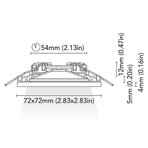 BCM - Anchorage 72 Downlight - 2W, 3000K Warm White, 8-32V, IP66, 200Lm