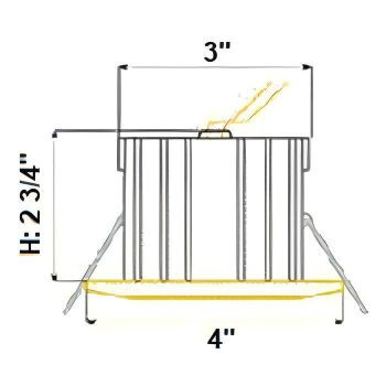 Futura - 9630 Square Gimbal Recessed Downlight - 35W