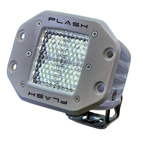 Plash - LED Cube Spotlight - White, 40W, 9-36V, IP68, Flush Mounted (40-FL-FM-WHT) - Apollo Lighting