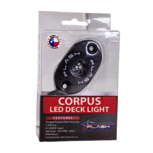 Plash - LED Deck Light - Black, 9W, 9-24V, IP68 - Apollo Lighting