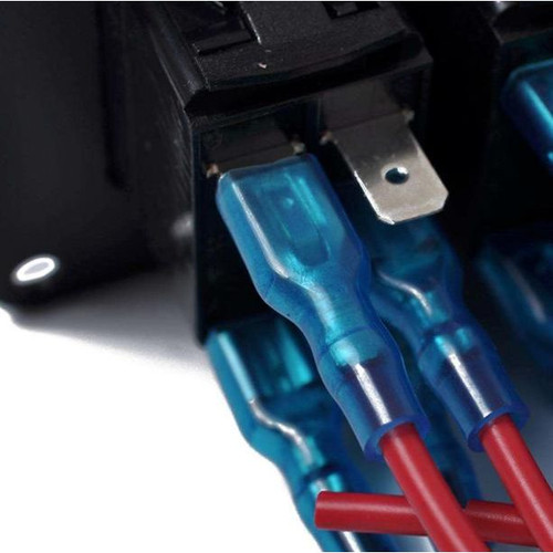 Plash - Switch Panel with Voltmeter, USB - Dual USB Charger, 12V-24V, 20A