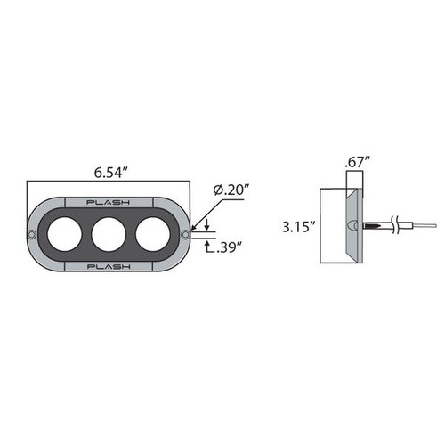 Plash - Grande Underwater Transom Light - RGB, 180W, 12V, 9.4A, 13950lm (PL-UWL-180RGB-K-C)