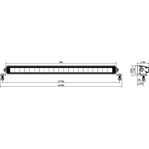 Plash - SRX2-Series LED Light Bar - 9-32V, IP67, 6000K, Cool White, 105W, 7.9A - Apollo Lighting