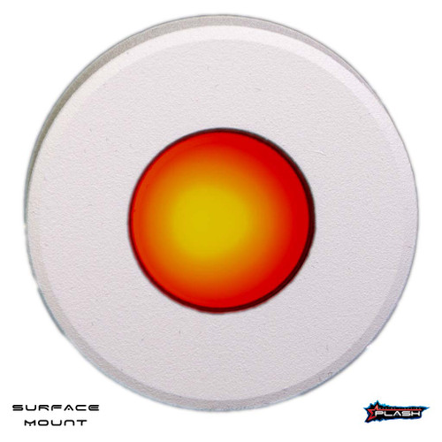 Plash - Gravity White Surface Mount - LED Deck Light - 1.2W, 0.2A, 12 or 24V, IP67 - Apollo Lighting