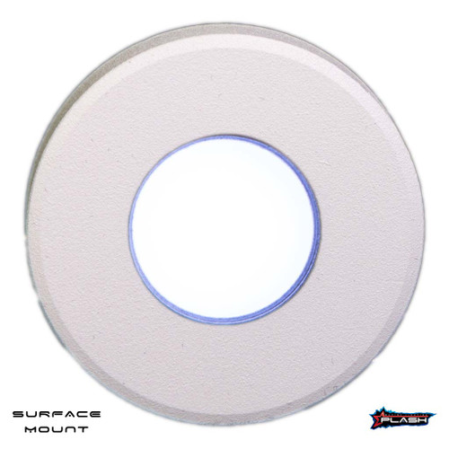 Plash - Gravity White Surface Mount - LED Deck Light - 1.2W, 0.2A, 12 or 24V, IP67 - Apollo Lighting