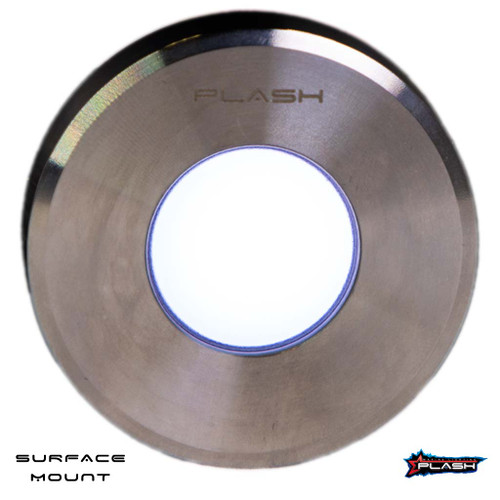 Plash - Gravity White Surface Mount - LED Deck Light - 1.2W, 0.2A, 12 or 24V, IP67 - Apollo Lighting