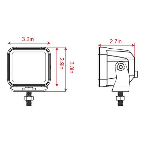 Plash - X2 Cube Flood Light - 40W, IP67, 6000K, Cool White, 4800lm