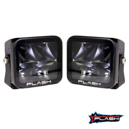 Plash - X2 Cube Spotlight - 40W, 10° Spot, IP67, 6000K, Cool White, 9-32V