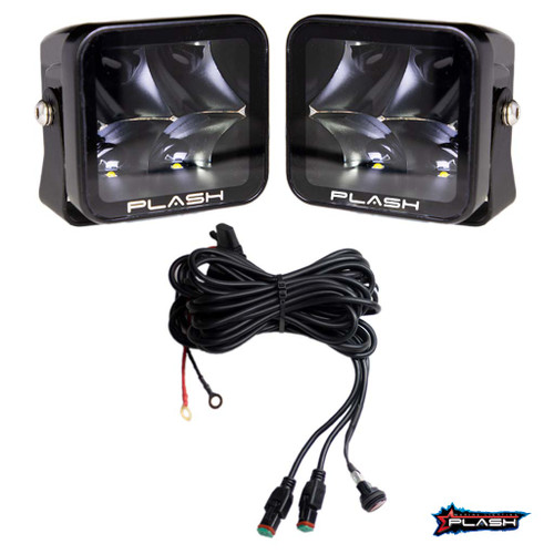 Plash - X2 Cube Spotlight - 40W, 10° Spot, IP67, 6000K, Cool White, 9-32V