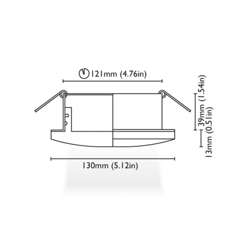 BCM - Mini Criside LED 130mm 3000K 16-32V DC (A-3261-130-B8W-P-20-30LXX)