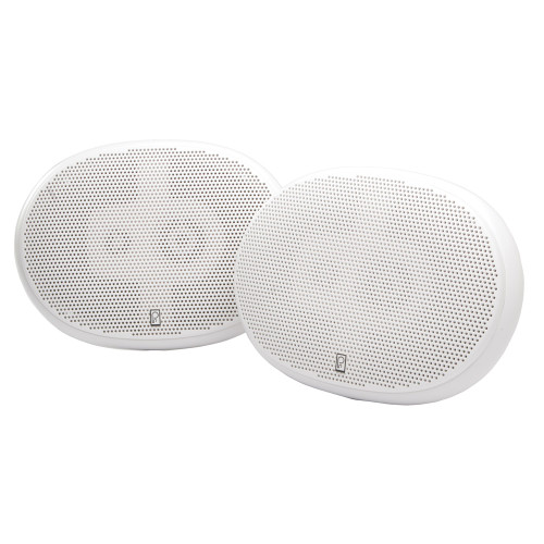Poly-Planar - 6" x 9" Premium Oval Marine Speakers - (Pair) White