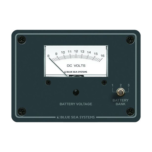Blue Sea Systems - DC Analog Voltmeter - Aluminum - Apollo Lighting