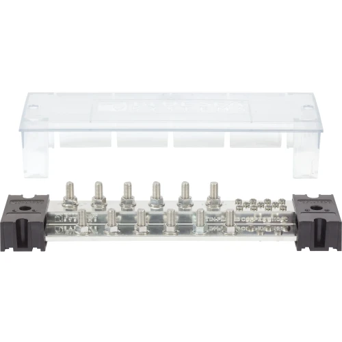 Blue Sea Systems PowerBar 1000 Busbar, 1000A, 150V, Tin-Plated Copper, Snap-On Insulating Cover
