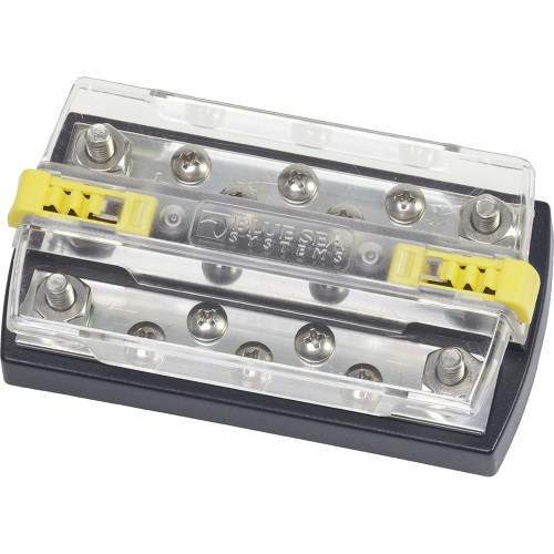 Blue Sea Systems DualBus Plus 150A BusBar, 5 Gang, #10-32 Screw Terminals