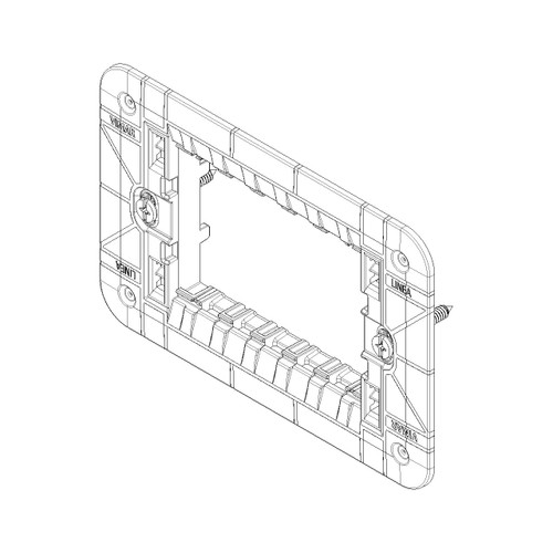 Vimar Linea 3-Module Mounting Frame, With Screws, For 3-Module Boxes