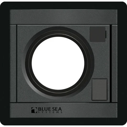 Blue Sea Systems 360 Panel Gauge Blank, For 2 in Round Gauges, 1/8 in 5052 Aluminum, UV-Stabilized Thermoplastic Bezel